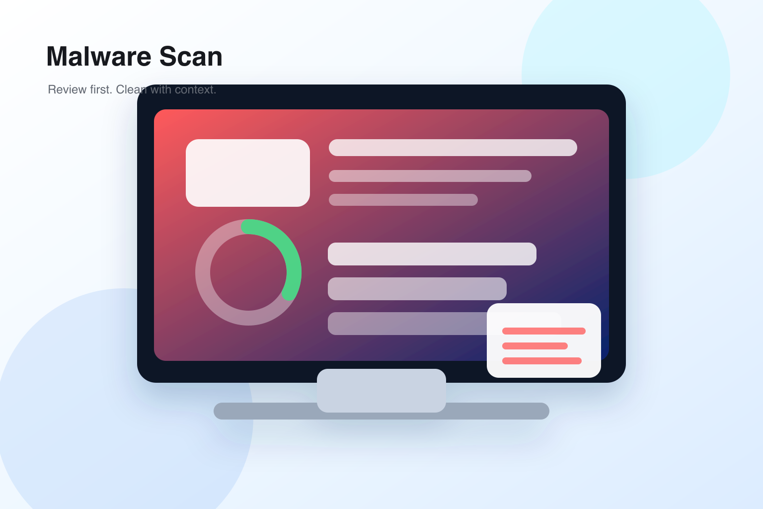 Malware Scan illustration for Mac malware scan.