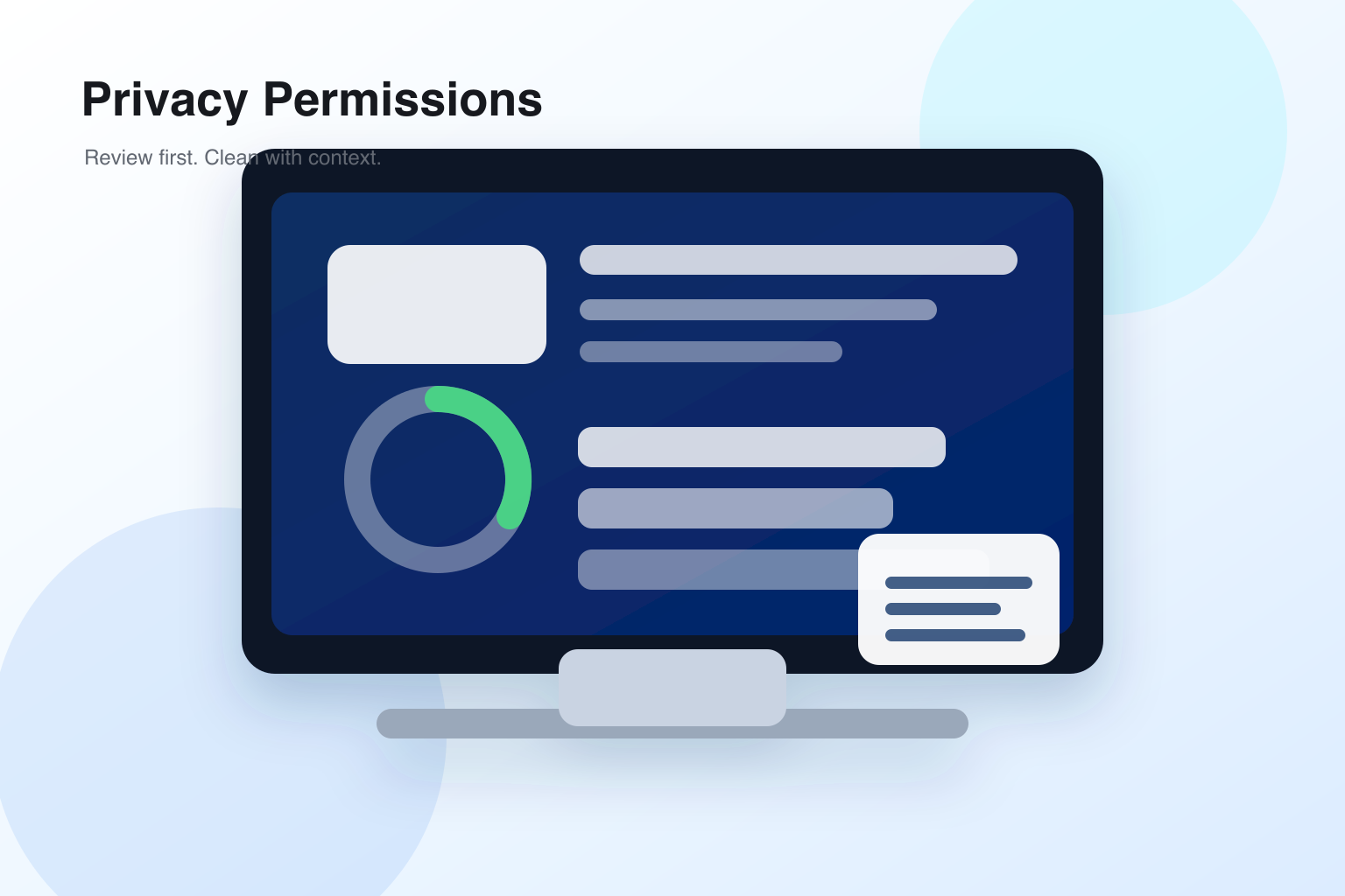 Privacy Permissions illustration for Mac privacy permissions.