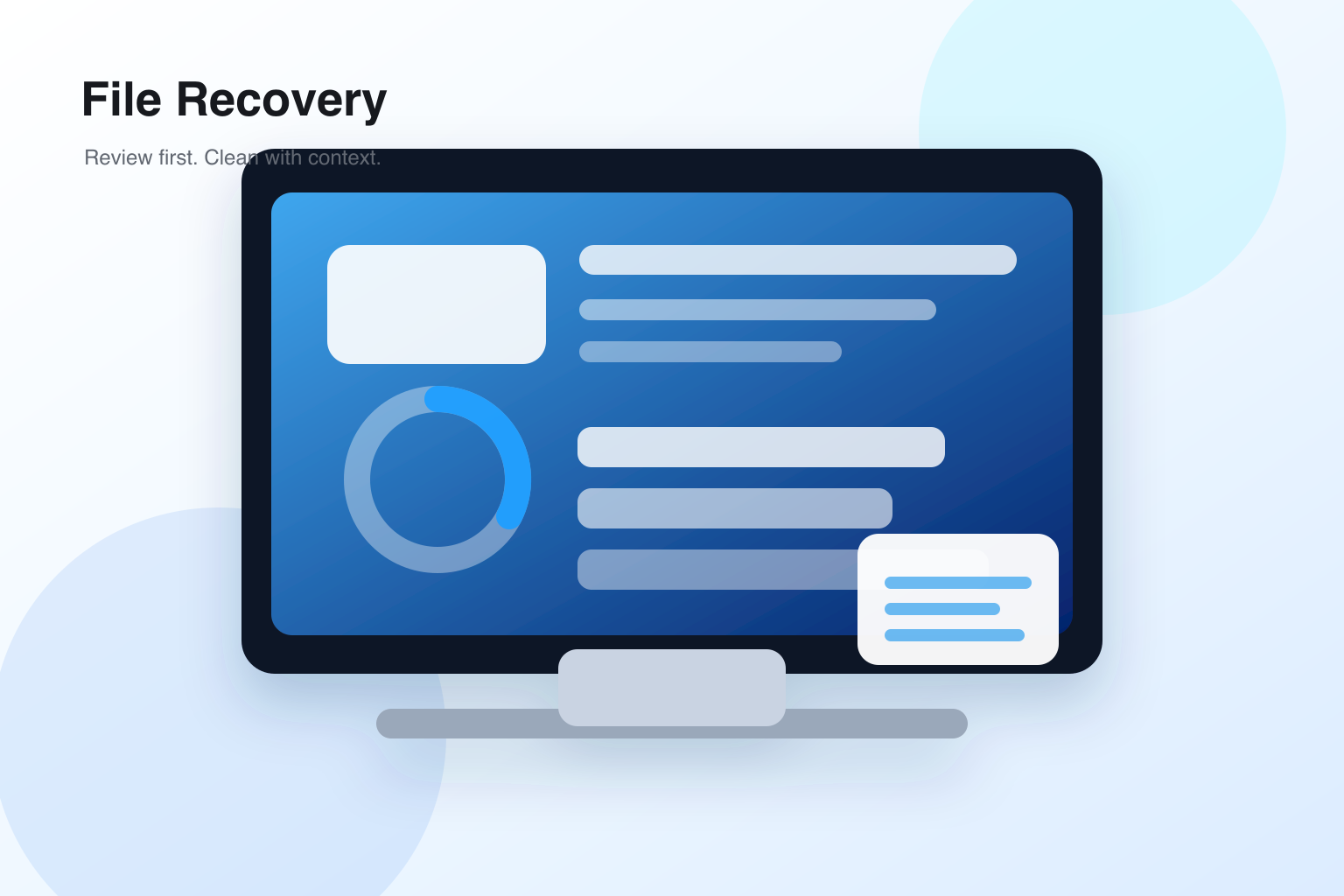 File Recovery illustration for recover deleted files Mac.